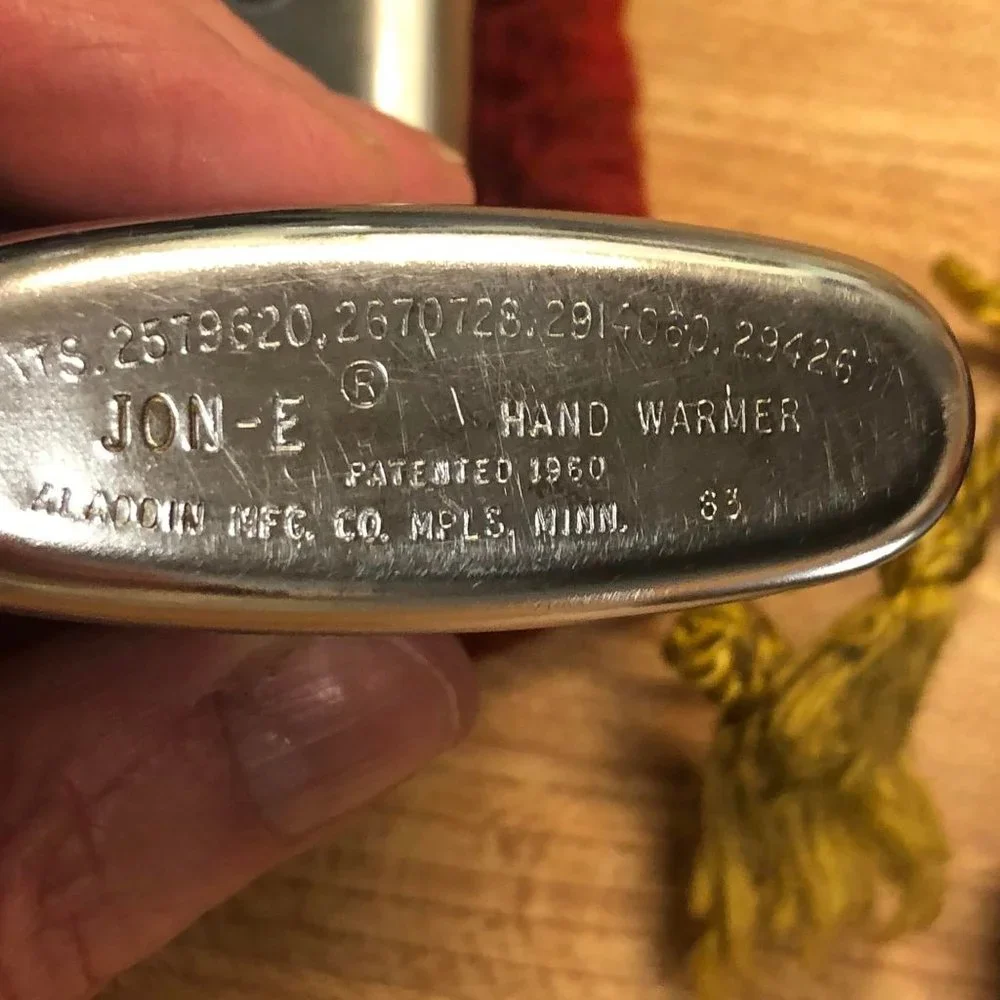 2 ALADDIN Hand Warmers with Drawstring Bags JON-E Stainless Steel - Picture 3 of 6